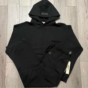 Brand New Authentic Black Stretch Limo Essentials Fear of God Sweatsuit